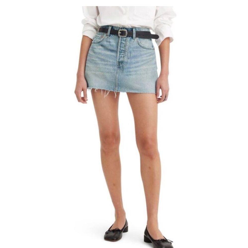 Levi's Light Blue Denim Mini Skirt